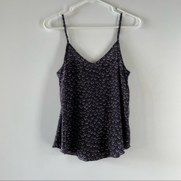 Wilfred Minou silk Camisole - purple feather print, Size Small - Picture 2 of 8